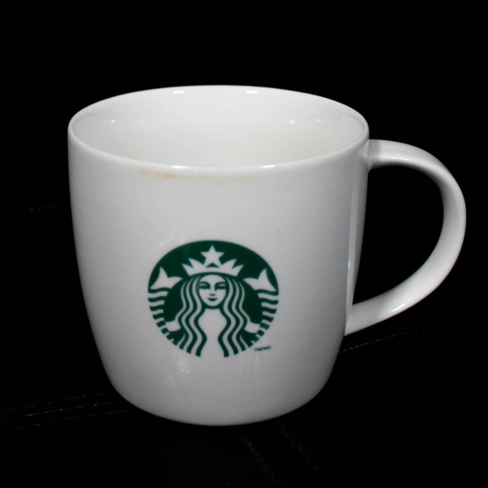 Starbucks Official Traditional Simplistic white coffee mug with green logo
